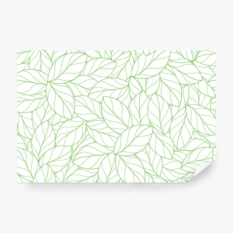 Fototapete ruhiges botanisches lotosmuster – Wallnifity®