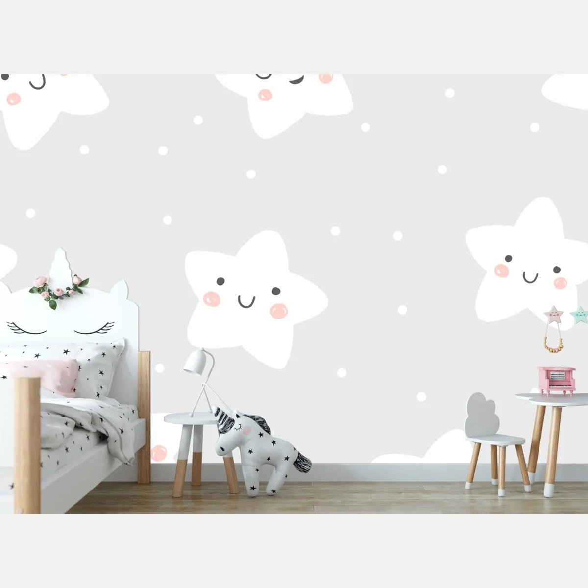 Fototapete niedliches lächelndes sternenmuster für kinderzimmer – Wallnifity® Fototapete niedliches lächelndes sternenmuster für kinderzimmer – Wallnifity®