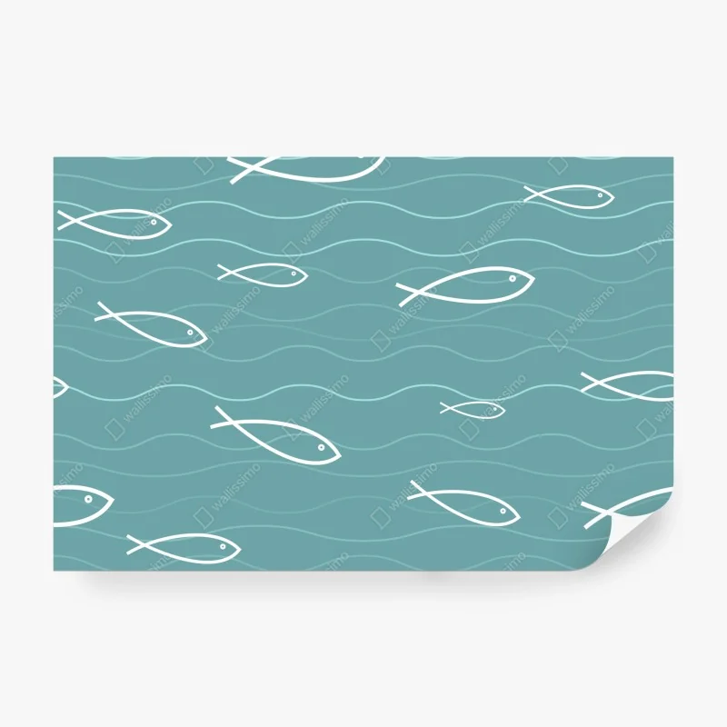 Fototapete ruhiger winterlicher fjord in Reine, Lofoten – Wallnifity®