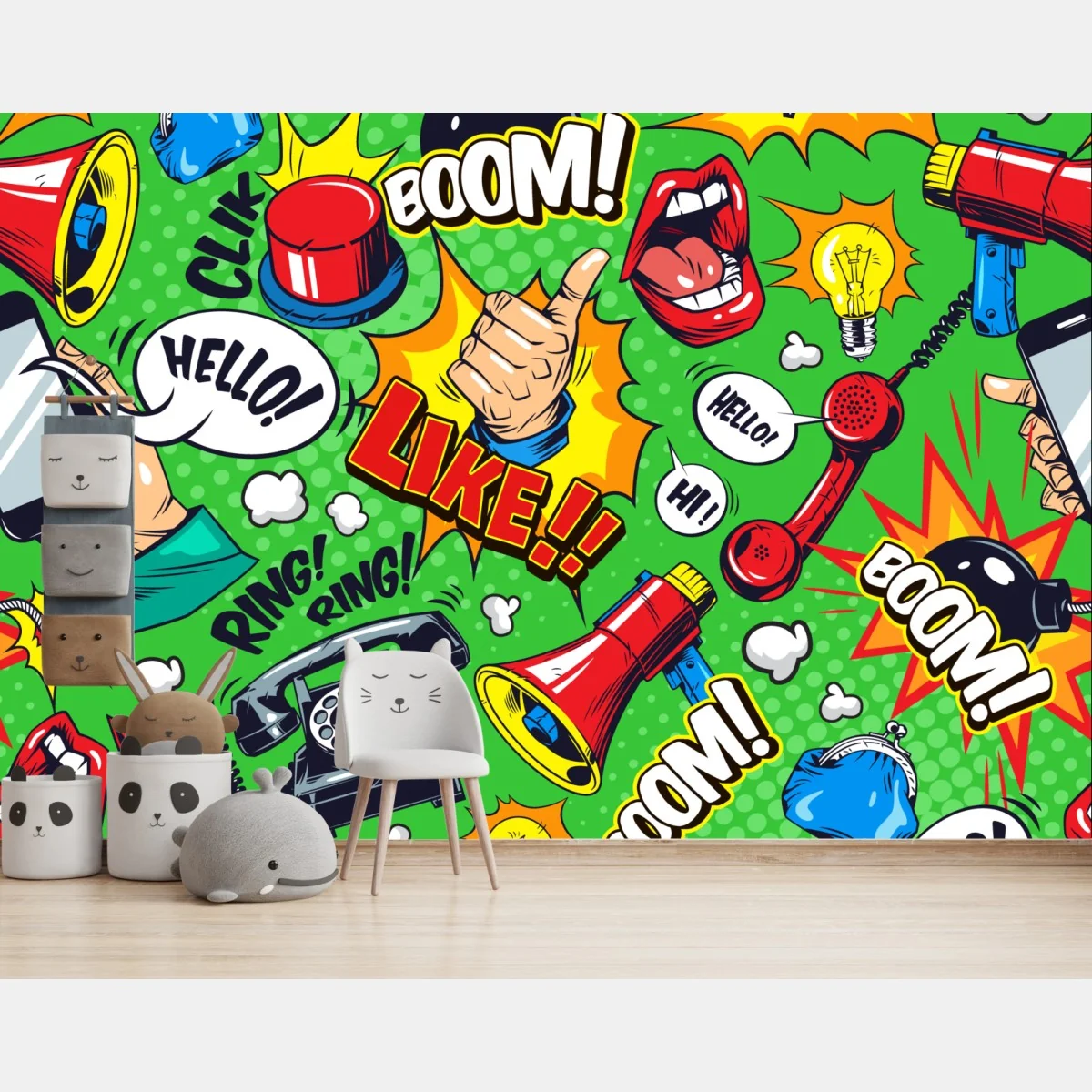 Fototapete comic pop-art explosionsmuster – Wallnifity®