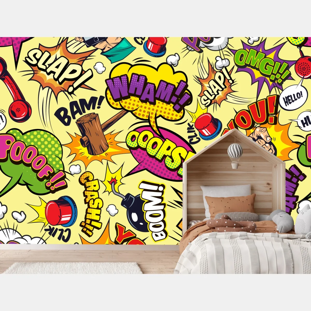 Fototapete retro pop-art comic collage – Wallnifity® Fototapete retro pop-art comic collage – Wallnifity®