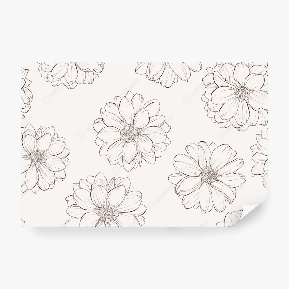Fototapete zartes blumenmuster in beige – Wallnifity® Fototapete zartes blumenmuster in beige – Wallnifity®