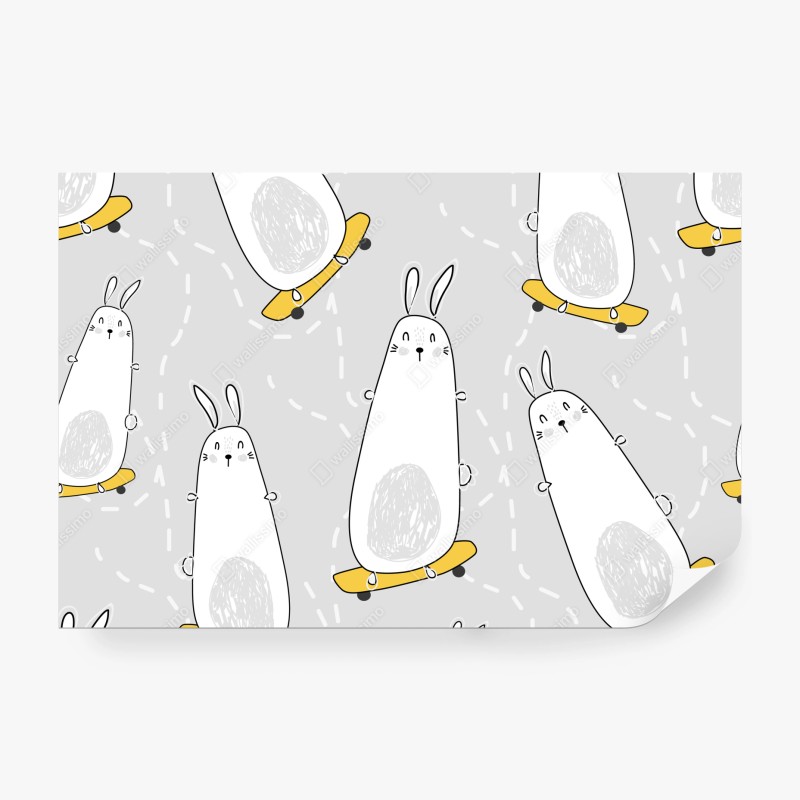 Fototapete sonnenbeschienenes Santorini-dorf am meer – Wallnifity®