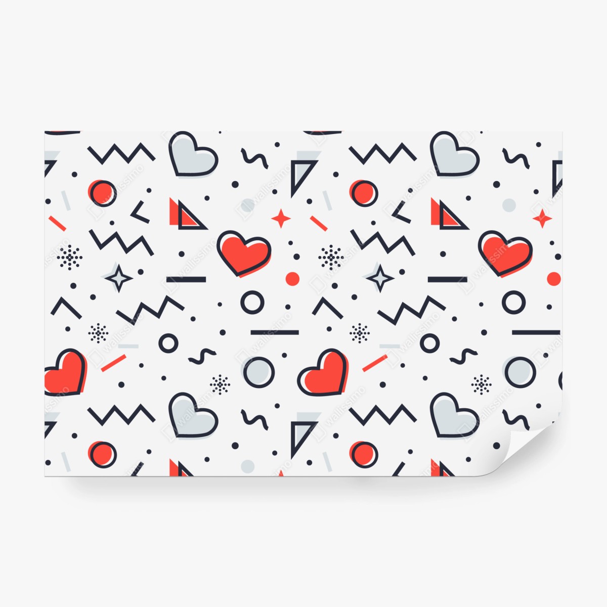 Fototapete verspieltes herzenmuster auf weißem hintergrund – Wallnifity® Fototapete verspieltes herzenmuster auf weißem hintergrund – Wallnifity®