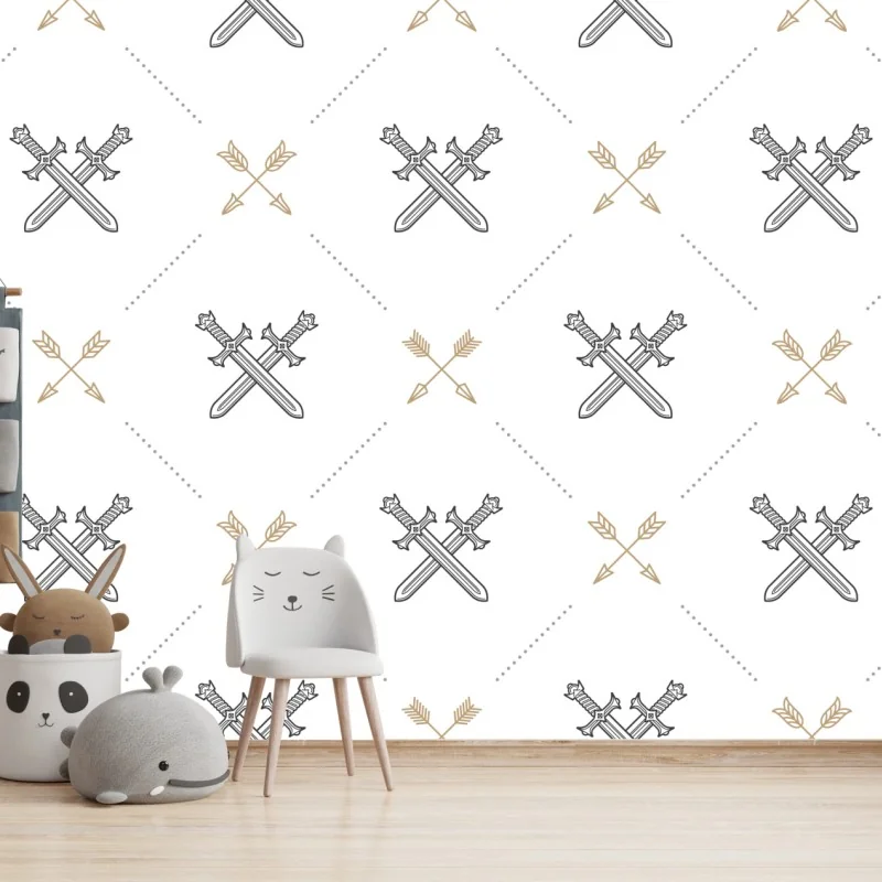 Fototapete muster mit gekreuzten schwertern und pfeilen – Wallnifity® Fototapete muster mit gekreuzten schwertern und pfeilen – Wallnifity®