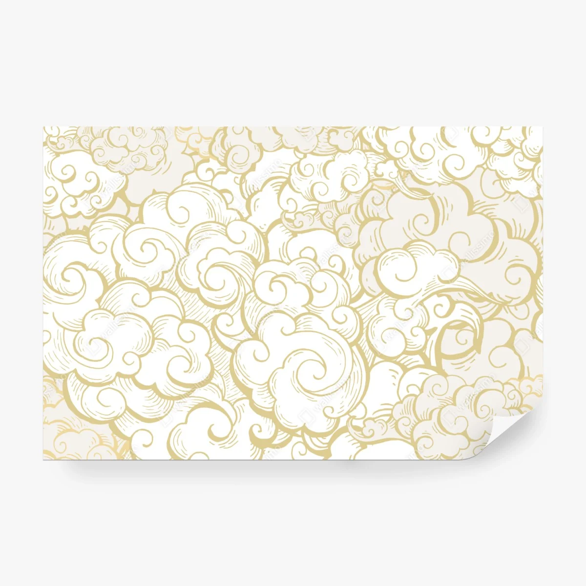 Fototapete goldenes ornamentales wolkenmuster – Wallnifity®