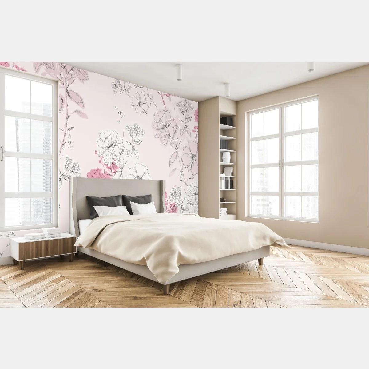 Fototapete zartes rosa blumenmuster – Wallnifity® Fototapete zartes rosa blumenmuster – Wallnifity®