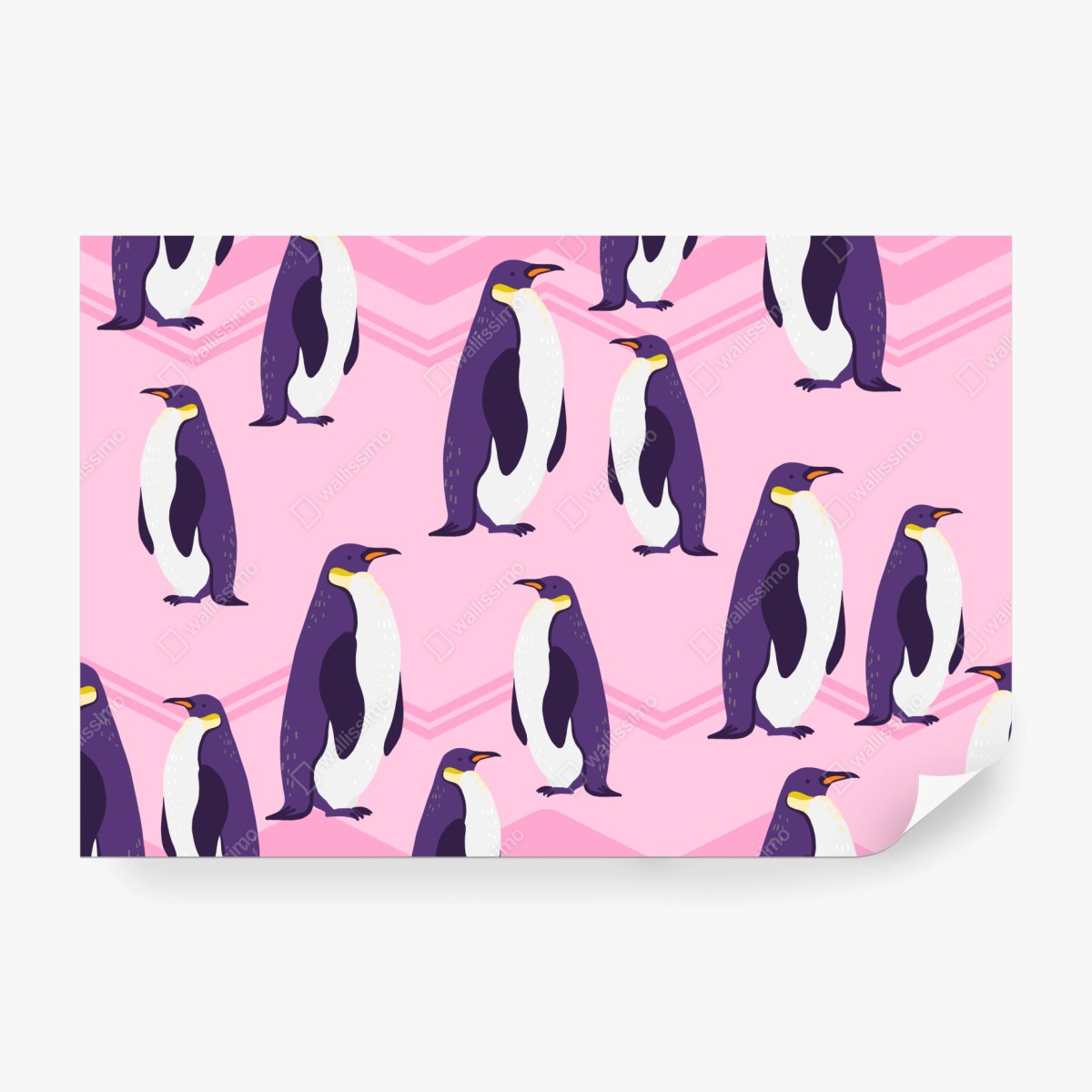 Fototapete verspieltes muster mit violetten pinguinen auf rosa hintergrund – Wallnifity® Fototapete verspieltes muster mit violetten pinguinen auf rosa hintergrund – Wallnifity®