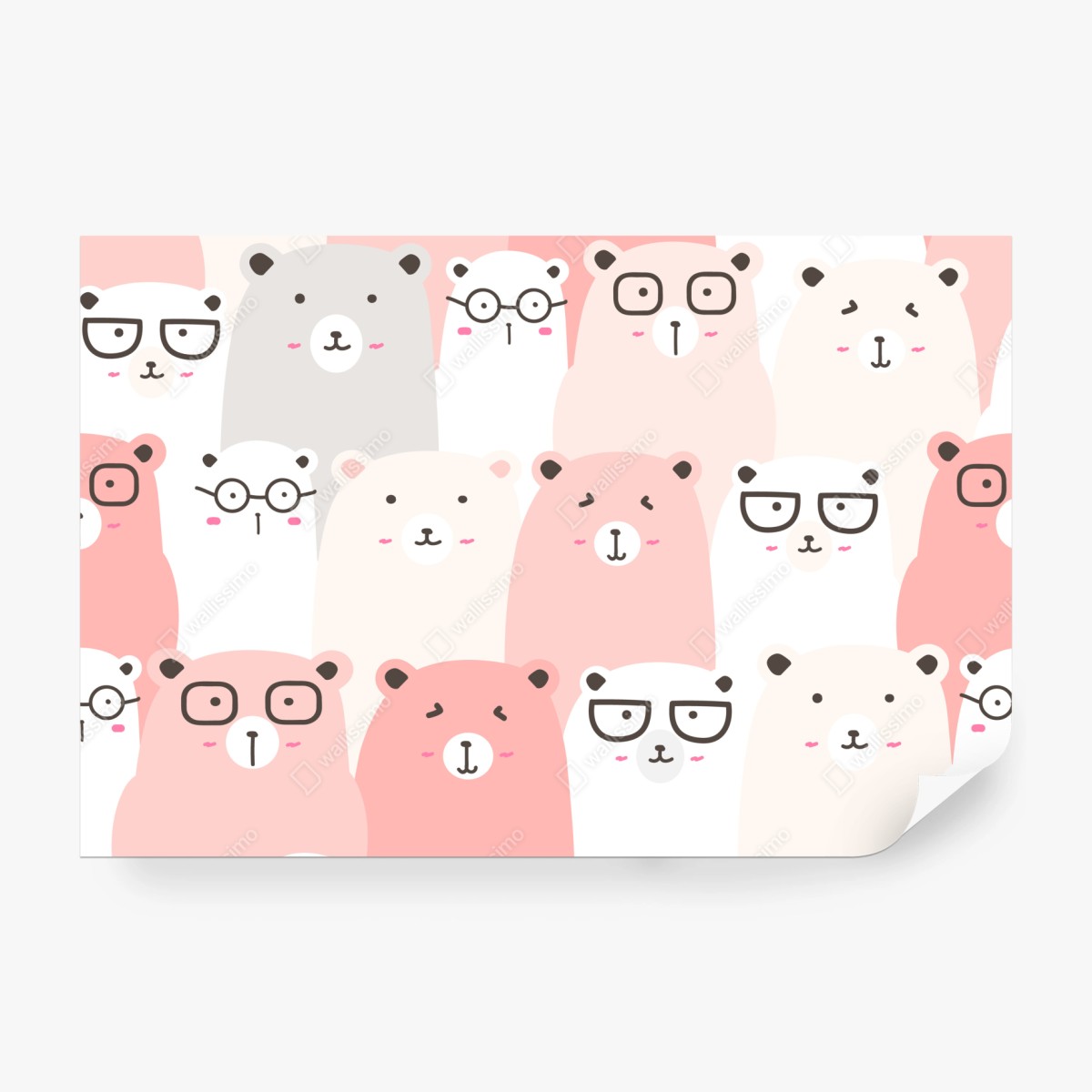 Fototapete pastell bärenmuster für das kinderzimmer – Wallnifity® Fototapete pastell bärenmuster für das kinderzimmer – Wallnifity®