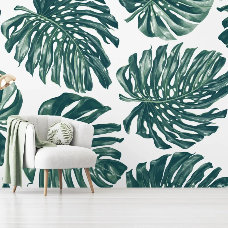 Fototapete monstera blatt botanisches muster