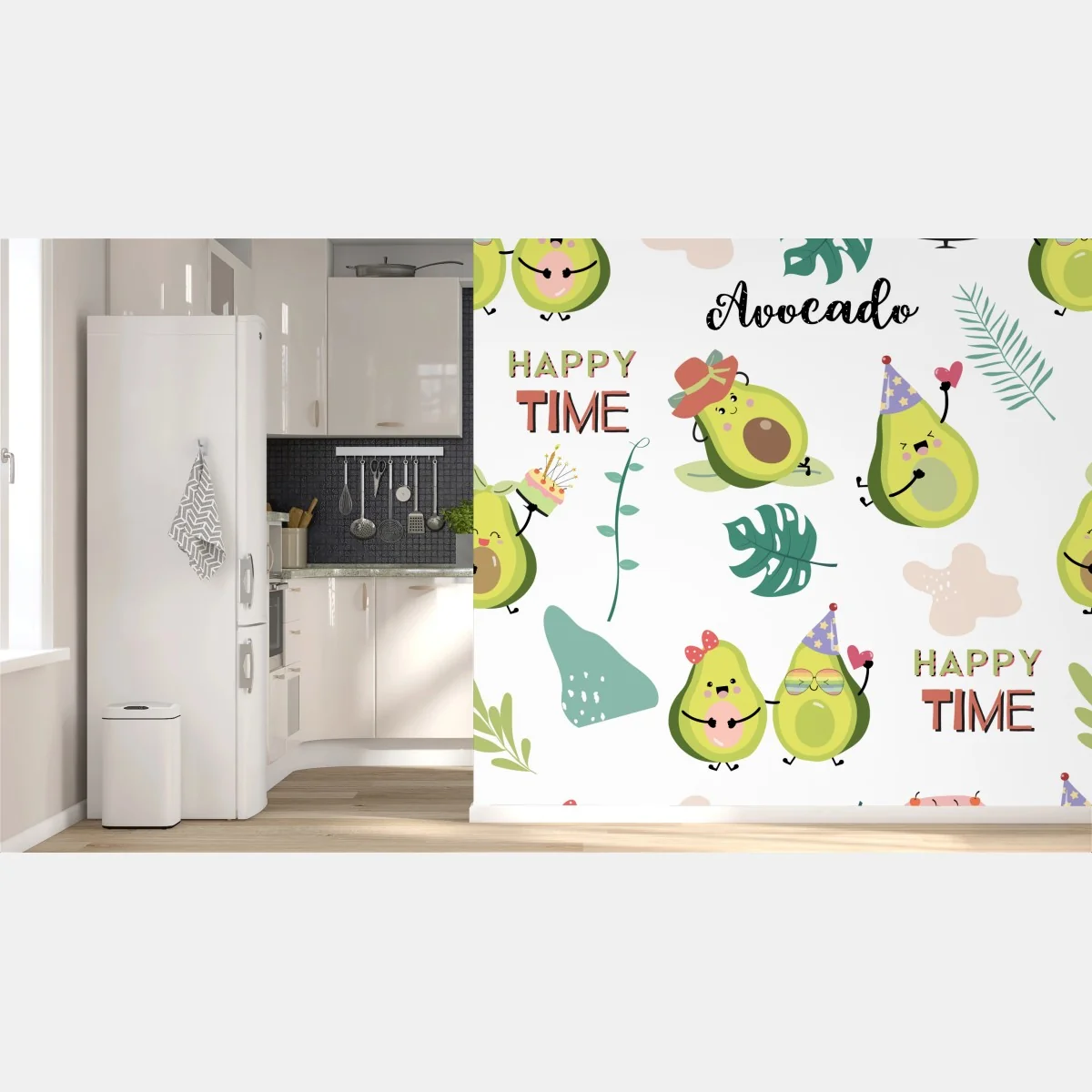 Fototapete fröhliches avocado muster – Wallnifity®