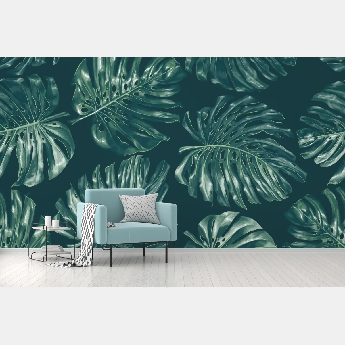 Fototapete tropisches monstera-blattmuster – Wallnifity®