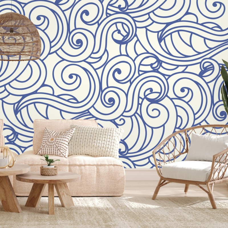 Fototapete nahtloses blaues wirbelmuster – Wallnifity® Fototapete nahtloses blaues wirbelmuster – Wallnifity®