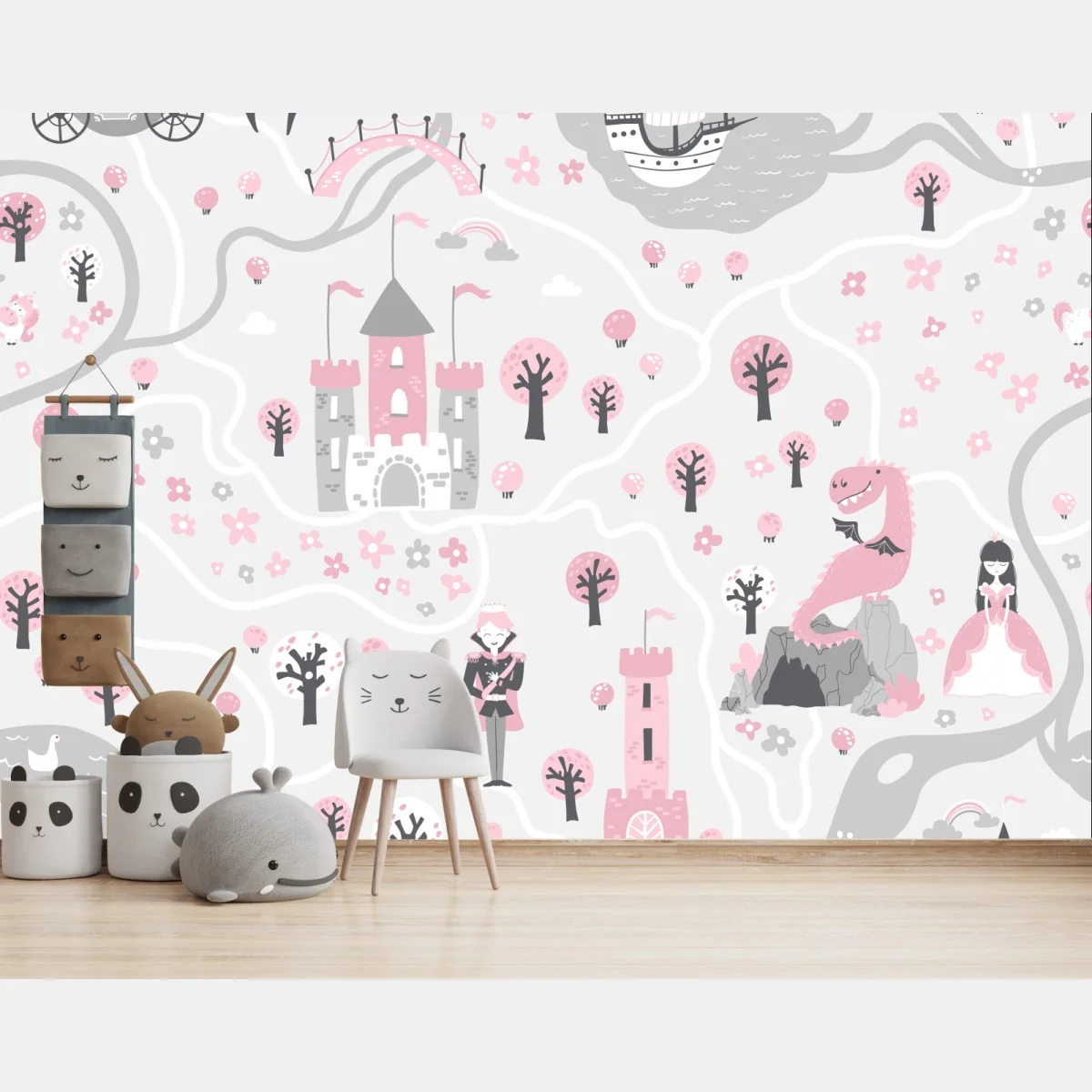 Fototapete pastell märchenkarte – Wallnifity® Fototapete pastell märchenkarte – Wallnifity®
