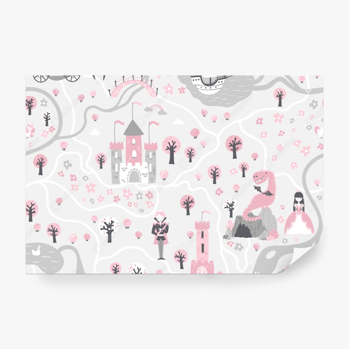 Fototapete pastell märchenkarte – Wallnifity® Fototapete pastell märchenkarte – Wallnifity®