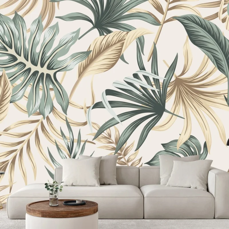 Fototapete tropisches botanisches blättermuster