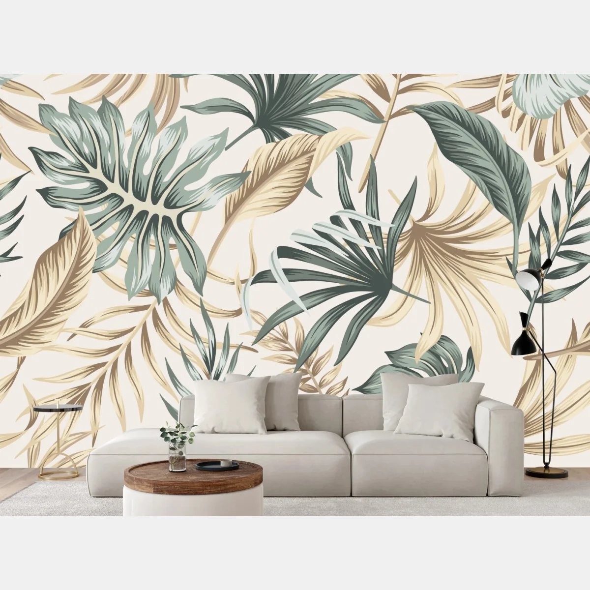 Fototapete tropisches botanisches blättermuster – Wallnifity® Fototapete tropisches botanisches blättermuster – Wallnifity®