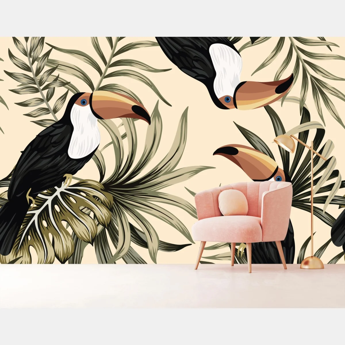 Fototapete tropisches tukanmuster – Wallnifity® Fototapete tropisches tukanmuster – Wallnifity®