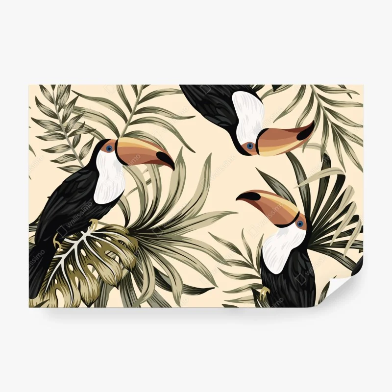 Fototapete tropisches tukanmuster
