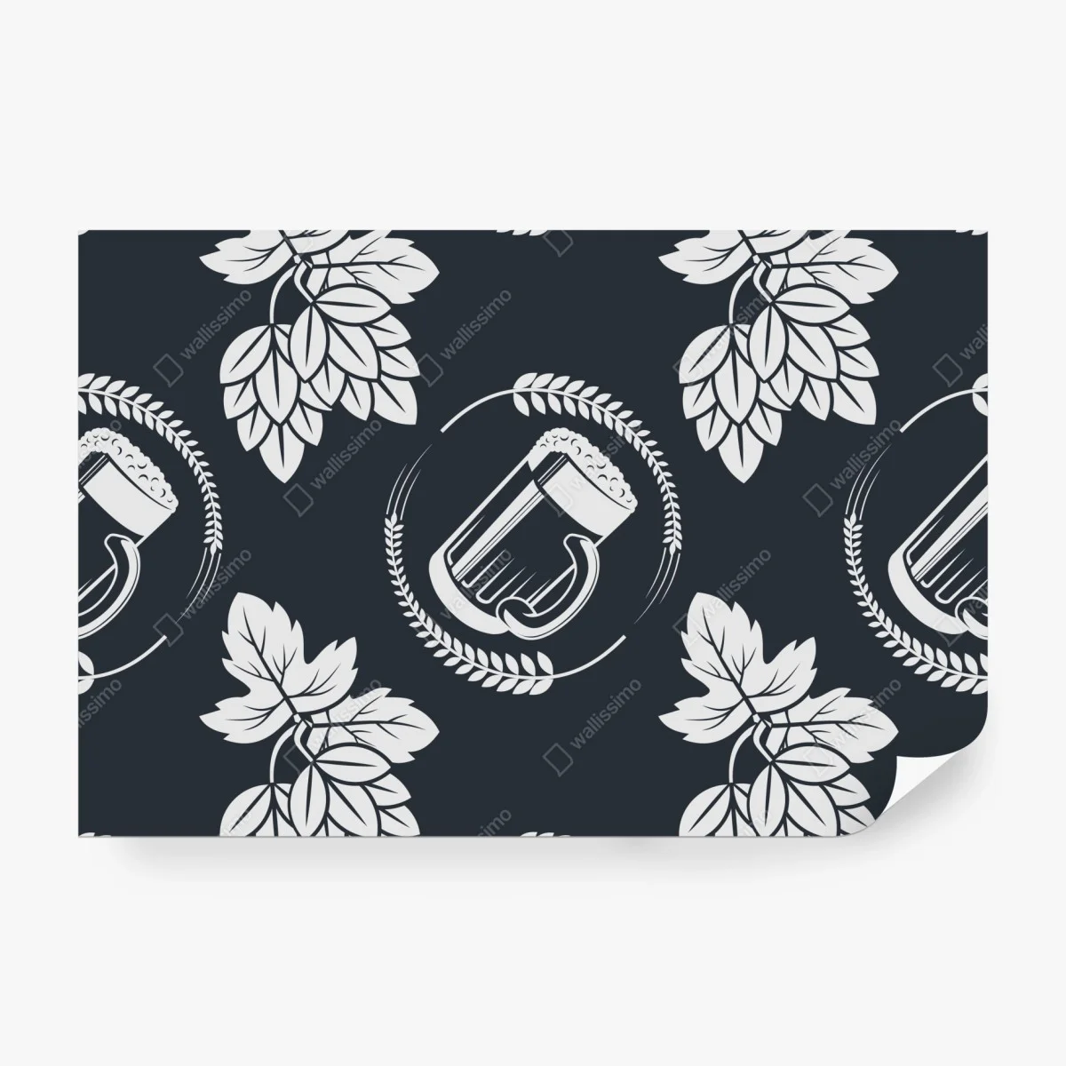 Fototapete bier und hopfen nahtloses muster – Wallnifity®