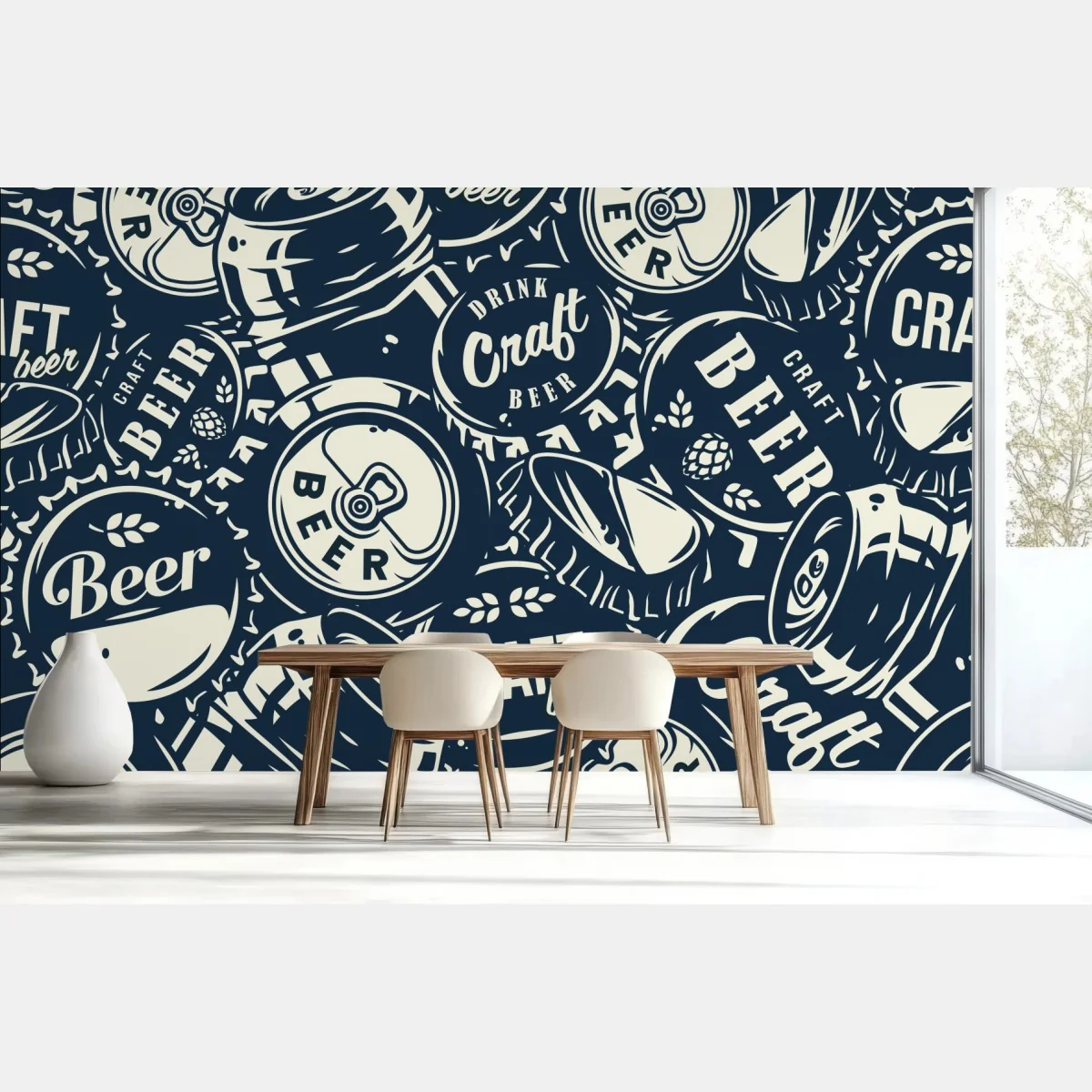 Fototapete muster mit craft-bier kronkorken – Wallnifity® Fototapete muster mit craft-bier kronkorken – Wallnifity®