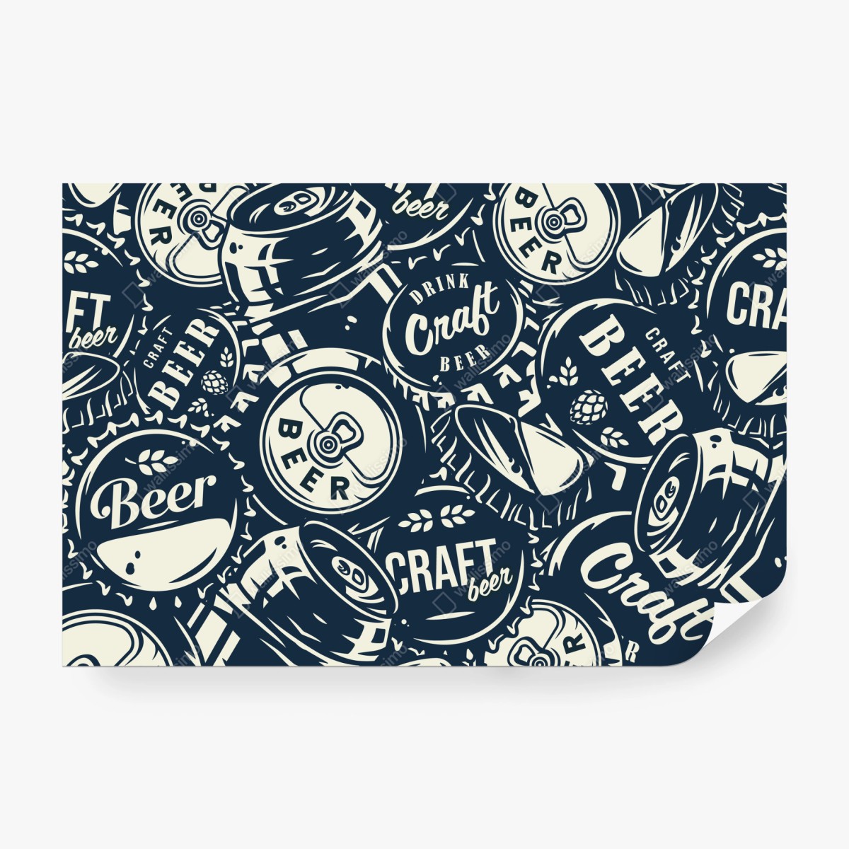 Fototapete muster mit craft-bier kronkorken – Wallnifity® Fototapete muster mit craft-bier kronkorken – Wallnifity®