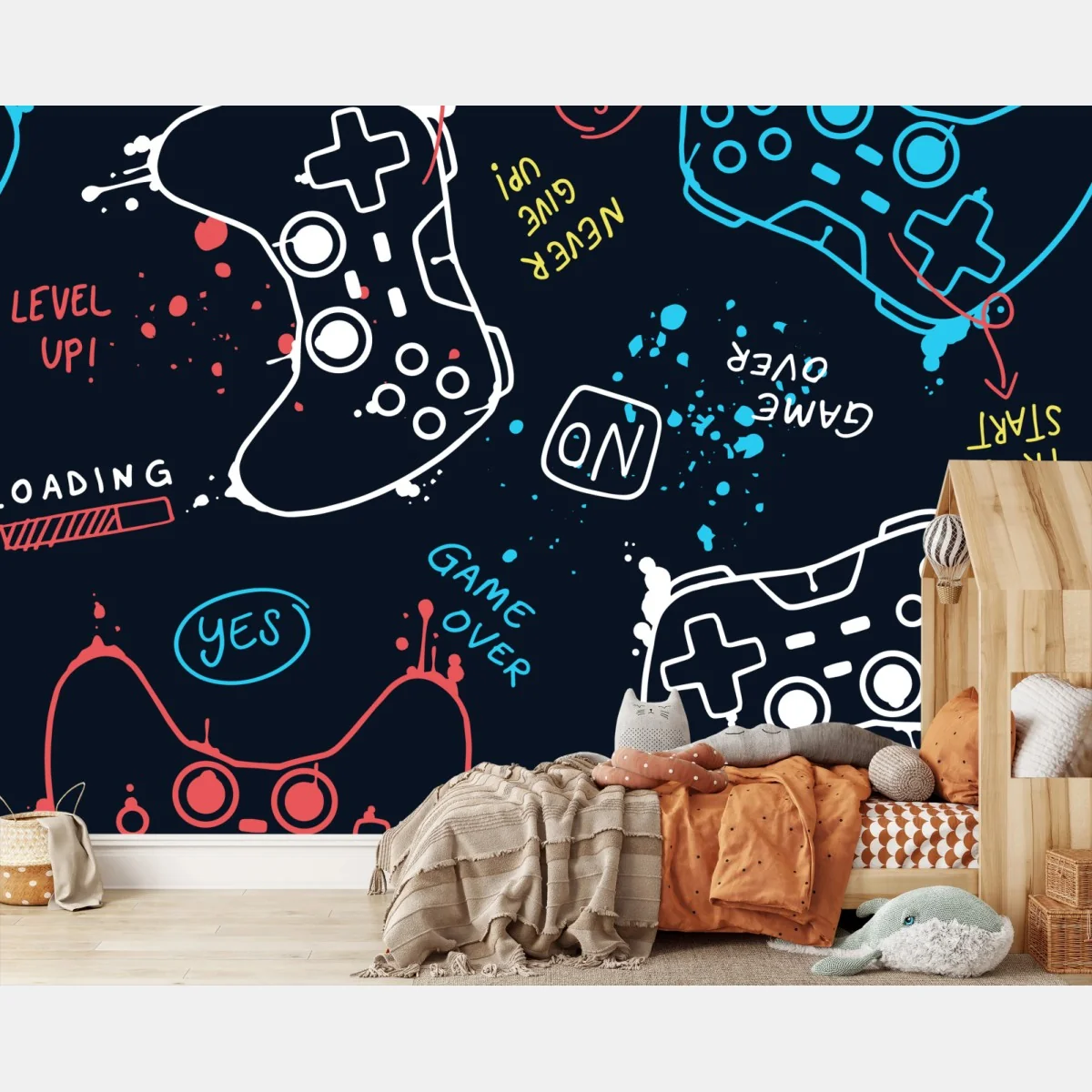 Fototapete buntes gamepad-muster – Wallnifity® Fototapete buntes gamepad-muster – Wallnifity®