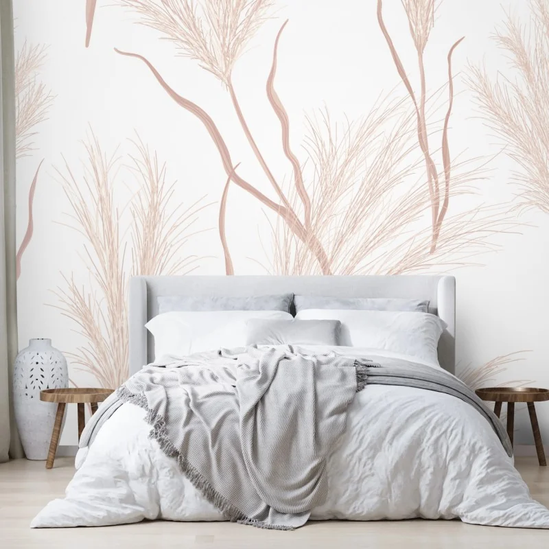Fototapete zartes pampasgras-motiv