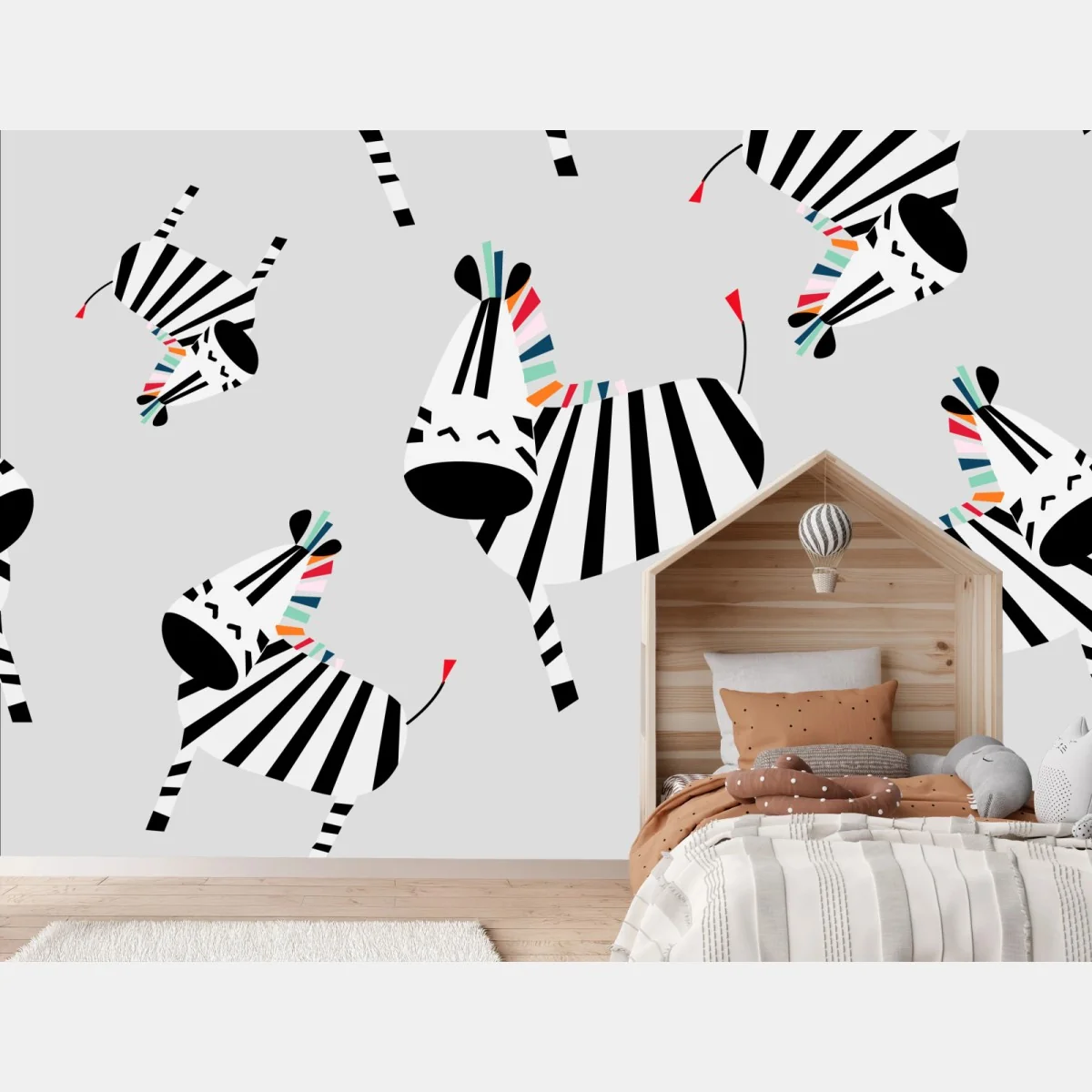 Fototapete verspieltes zebramuster mit streifen – Wallnifity®