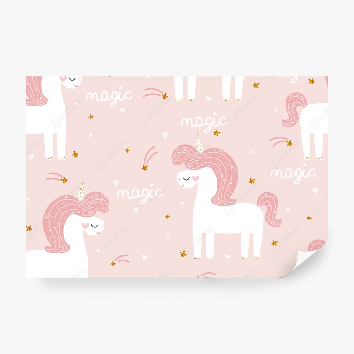 Fototapete magisches rosa einhornmuster – Wallnifity® Fototapete magisches rosa einhornmuster – Wallnifity®