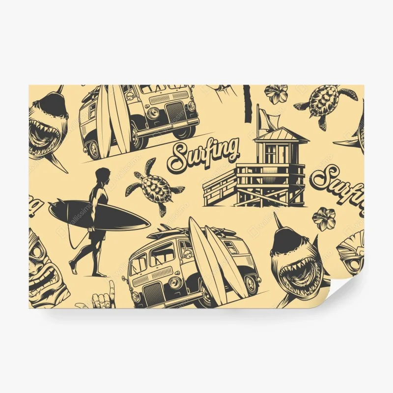 Fototapete sonnige gelbe 3d-abstrakte kurve – Wallnifity®