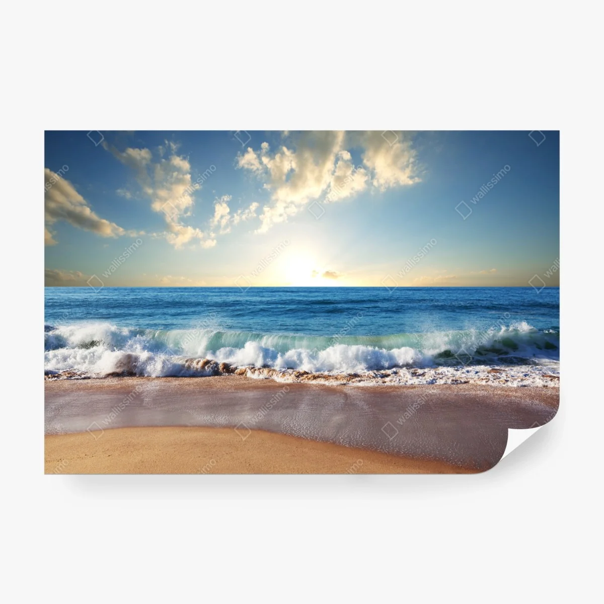 Fototapete ruhiger sonnenuntergang am strand – Wallnifity®