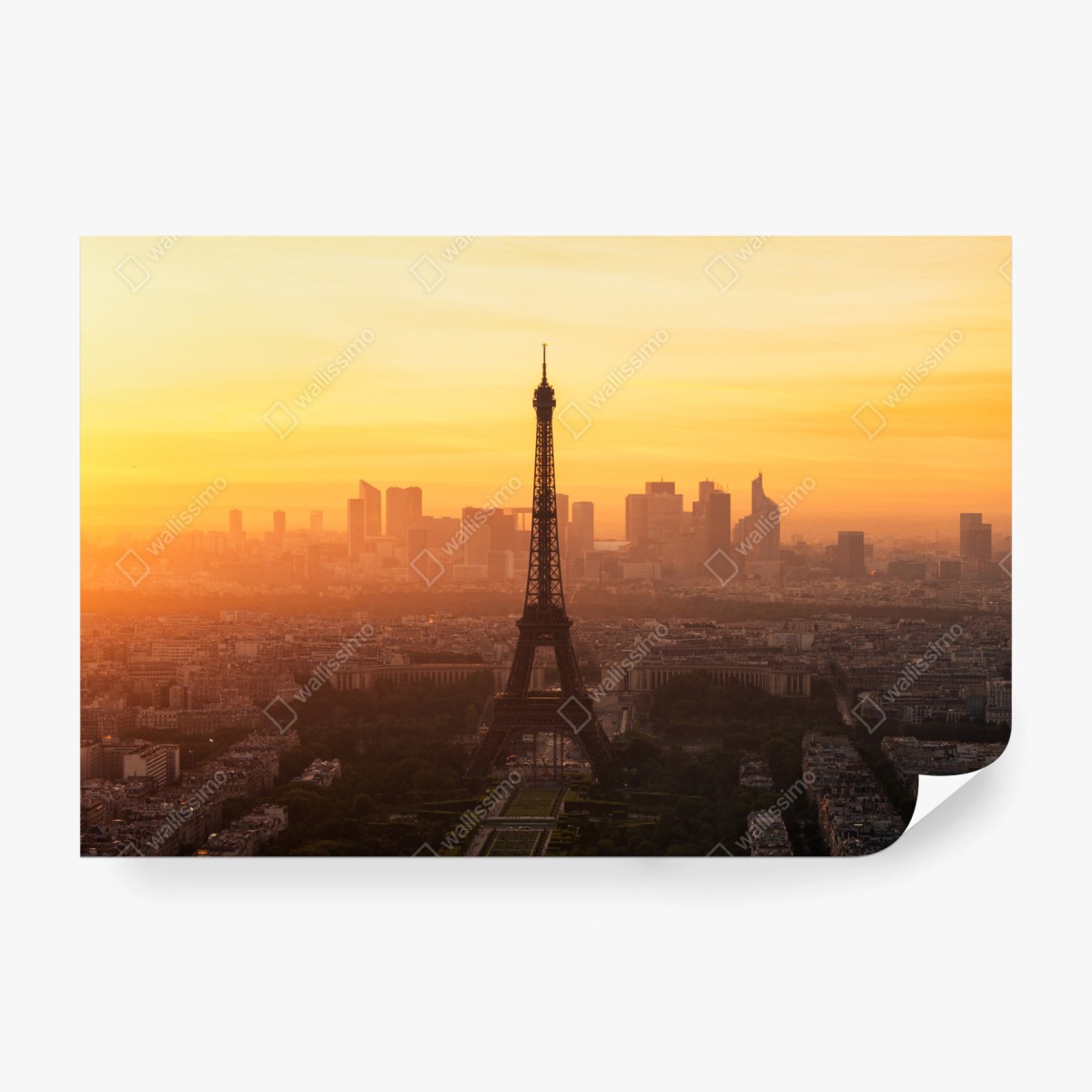 Fototapete Paris sonnenuntergang mit Eiffelturm – Wallnifity®