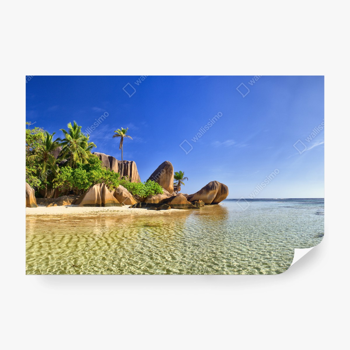 Fototapete tropischer strand mit granitfelsen und klarem wasser – Wallnifity® Fototapete tropischer strand mit granitfelsen und klarem wasser – Wallnifity®