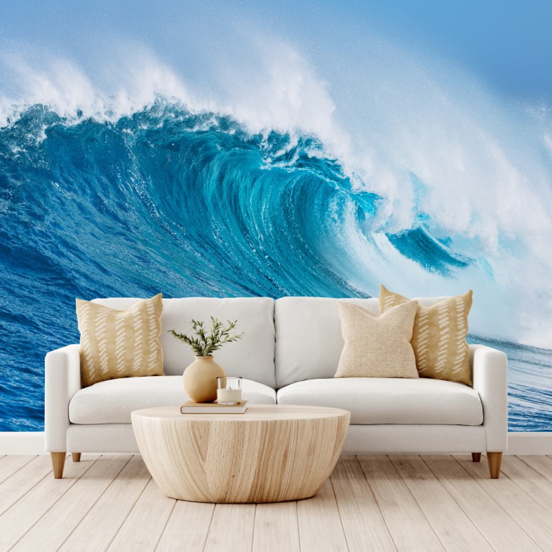 Fototapete majestätische türkisfarbene ozeanwelle