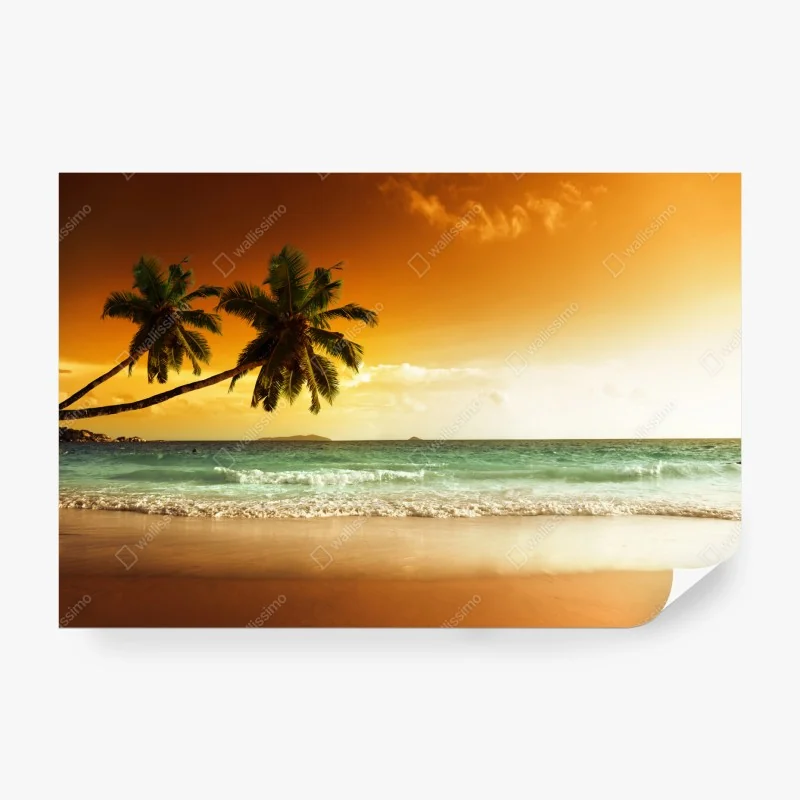 Fototapete ruhige küstenlandschaft bei sonnenuntergang – Wallnifity®