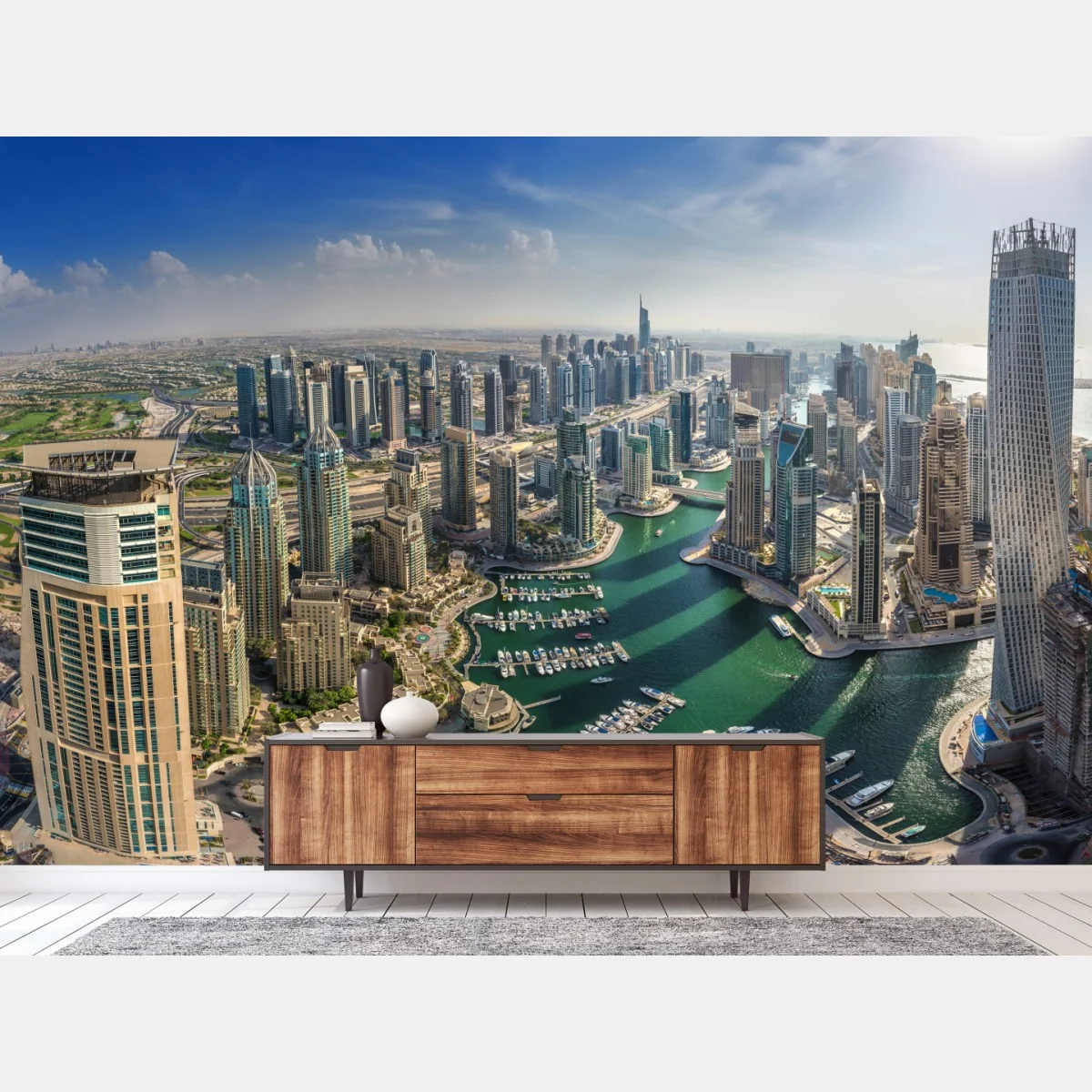 Fototapete Dubai Marina panorama skyline – Wallnifity®