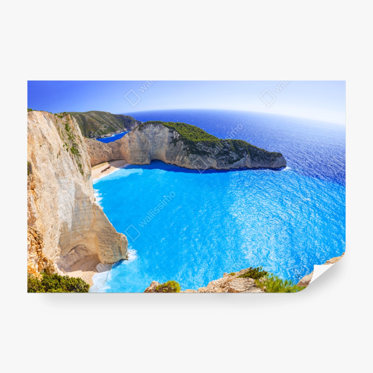 Fototapete türkisblauer klippenstrand panorama – Wallnifity® Fototapete türkisblauer klippenstrand panorama – Wallnifity®