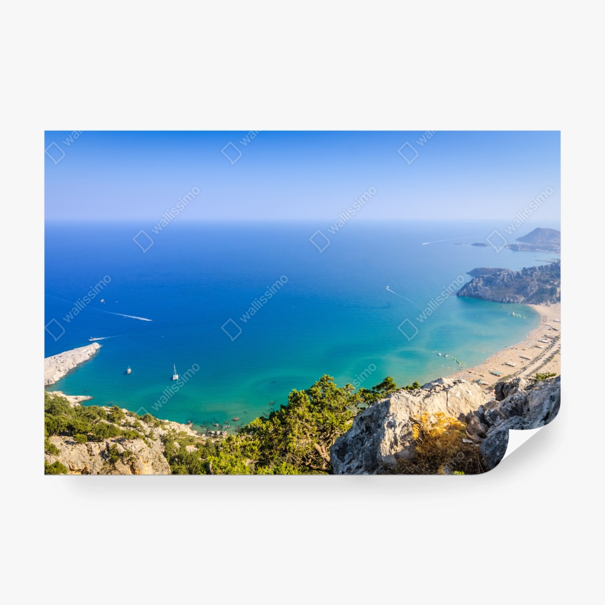 Fototapete sonnige türkisbucht panorama – Wallnifity® Fototapete sonnige türkisbucht panorama – Wallnifity®