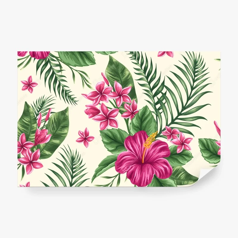 Fototapete frische pizza mit basilikum und cherrytomaten – Wallnifity®