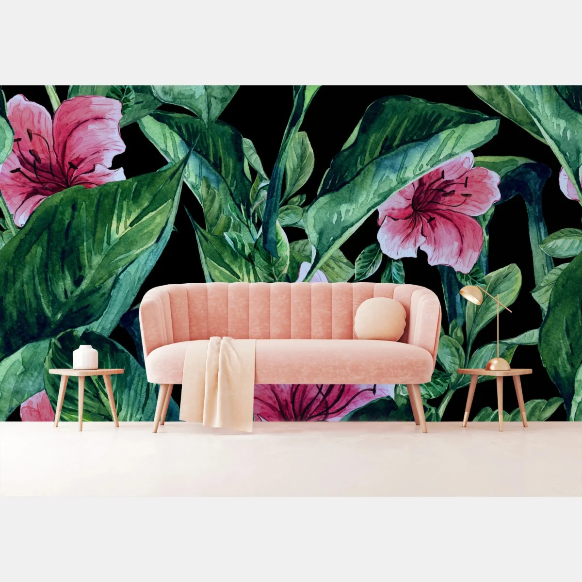 Fototapete rosa aquarellblumen auf schwarzem hintergrund – Wallnifity® Fototapete rosa aquarellblumen auf schwarzem hintergrund – Wallnifity®