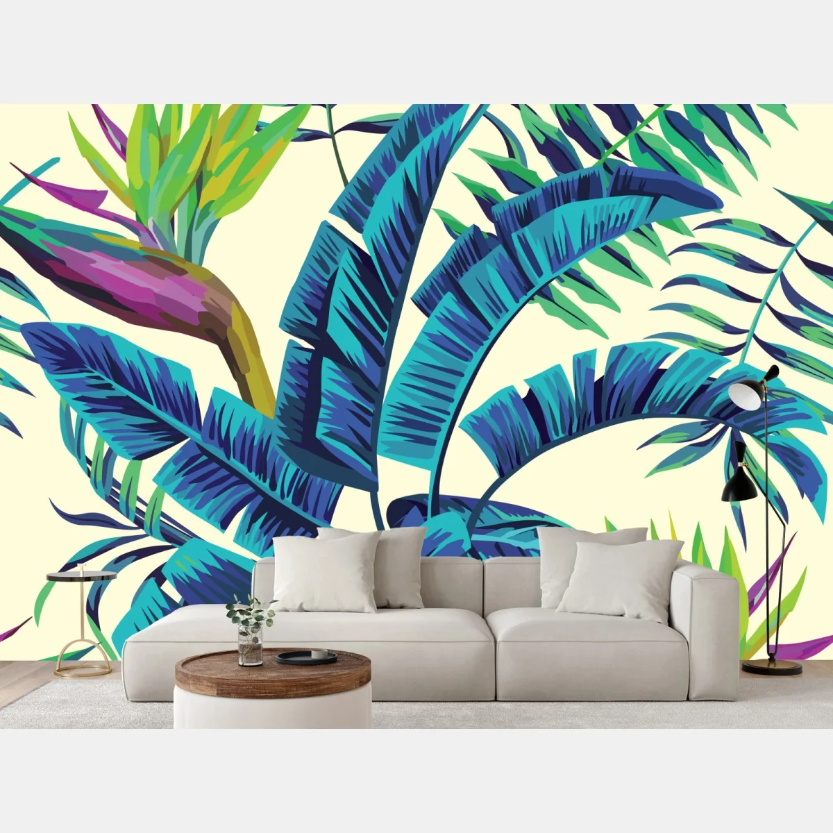 Fototapete tropische türkisblätter – Wallnifity®