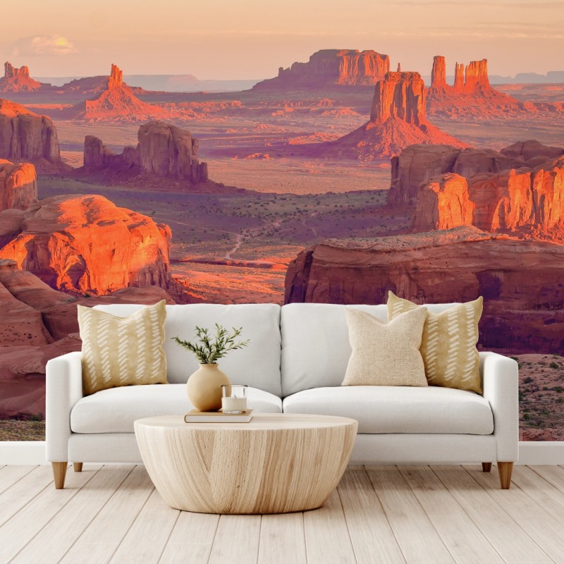 Fototapete sonnenuntergang über Monument Valley vom Hunts Mesa