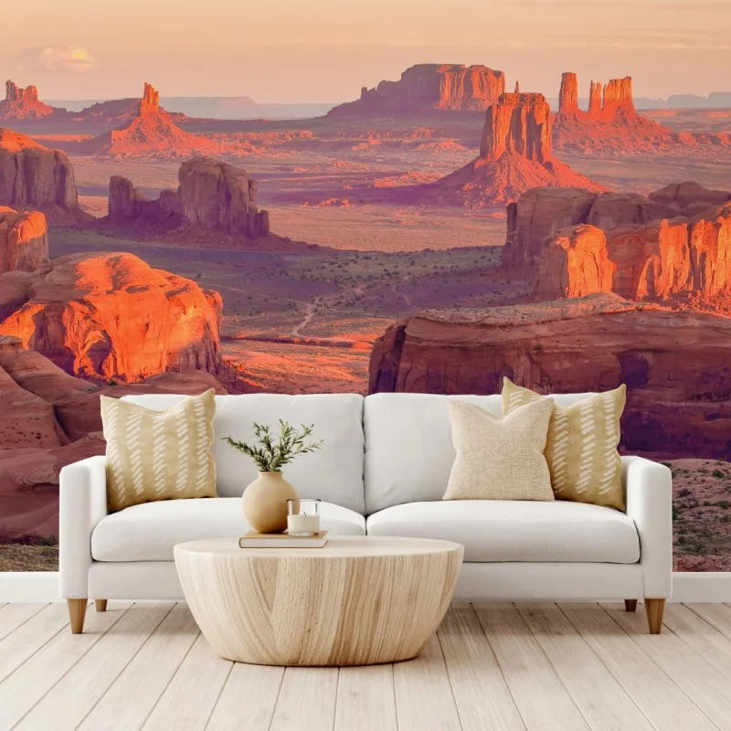 Fototapete sonnenuntergang über Monument Valley vom Hunts Mesa – Wallnifity®