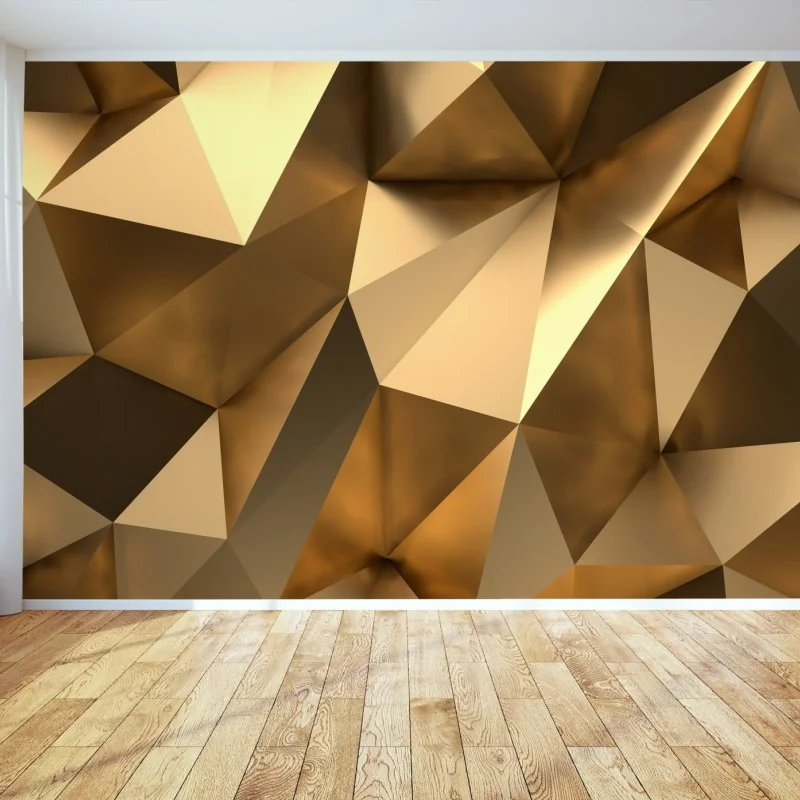 Fototapete goldene geometrische facetten