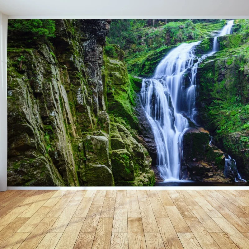 Fototapete wasserfall Kamienczyk im Riesengebirge – Wallnifity® Fototapete wasserfall Kamienczyk im Riesengebirge – Wallnifity®