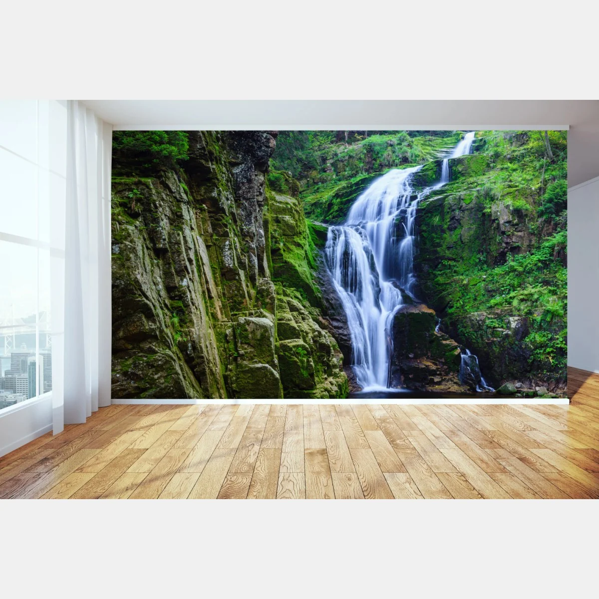 Fototapete wasserfall Kamienczyk im Riesengebirge – Wallnifity® Fototapete wasserfall Kamienczyk im Riesengebirge – Wallnifity®