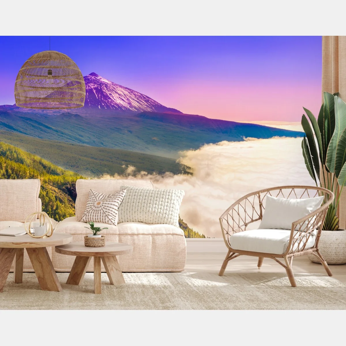 Fototapete vulkanischer gipfel Teide über einem meer aus wolken – Wallnifity® Fototapete vulkanischer gipfel Teide über einem meer aus wolken – Wallnifity®