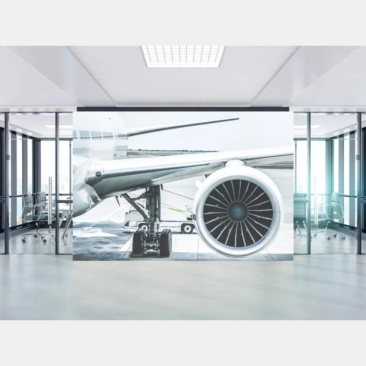 Fototapete nahaufnahme triebwerk am terminal – Wallnifity®