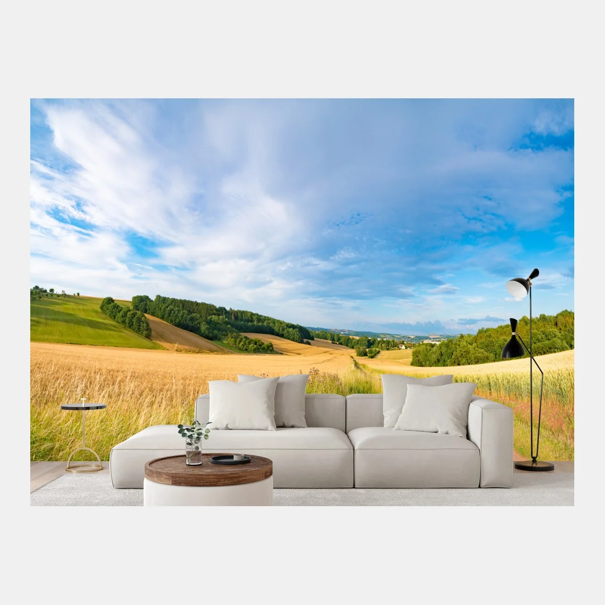 Fototapete morgendliche weizenlandschaft in Kansas – Wallnifity® Fototapete morgendliche weizenlandschaft in Kansas – Wallnifity®